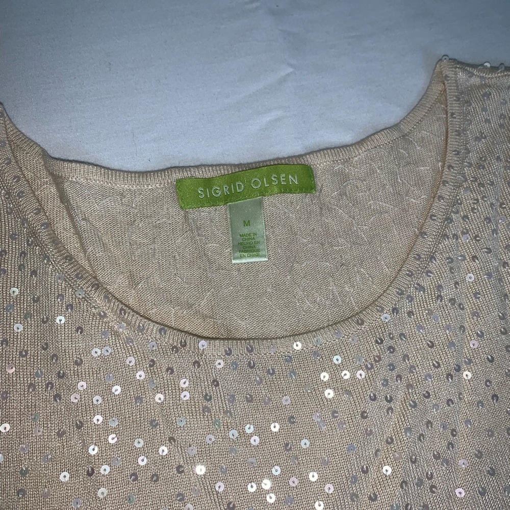 Sigrid Olsen Sequined Top - image 3